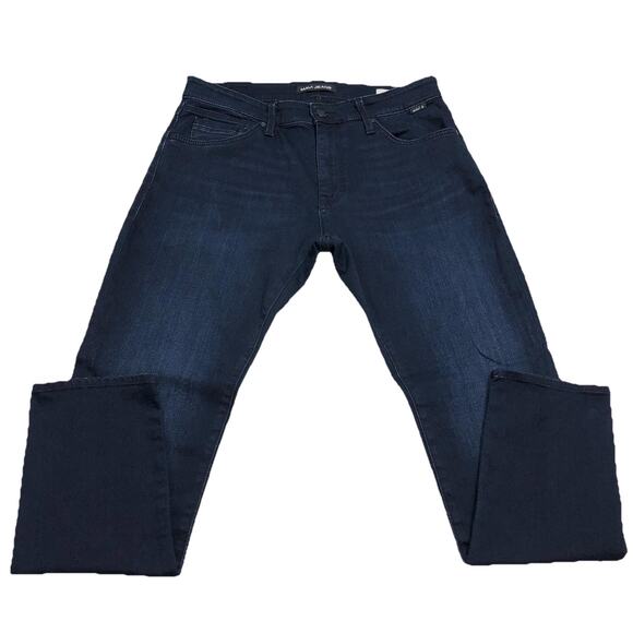 Mavi Jake Jeans Mens 32X29 Slim Leg Regular Low Rise Whiskering Dark Wash Denim - Picture 1 of 12